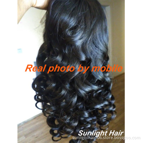 Sunlight 13x4 HDLace Front Wig wholesale price Straight loose water deep wave Real Human Hair Wigs For Black Woman Pre Plucked